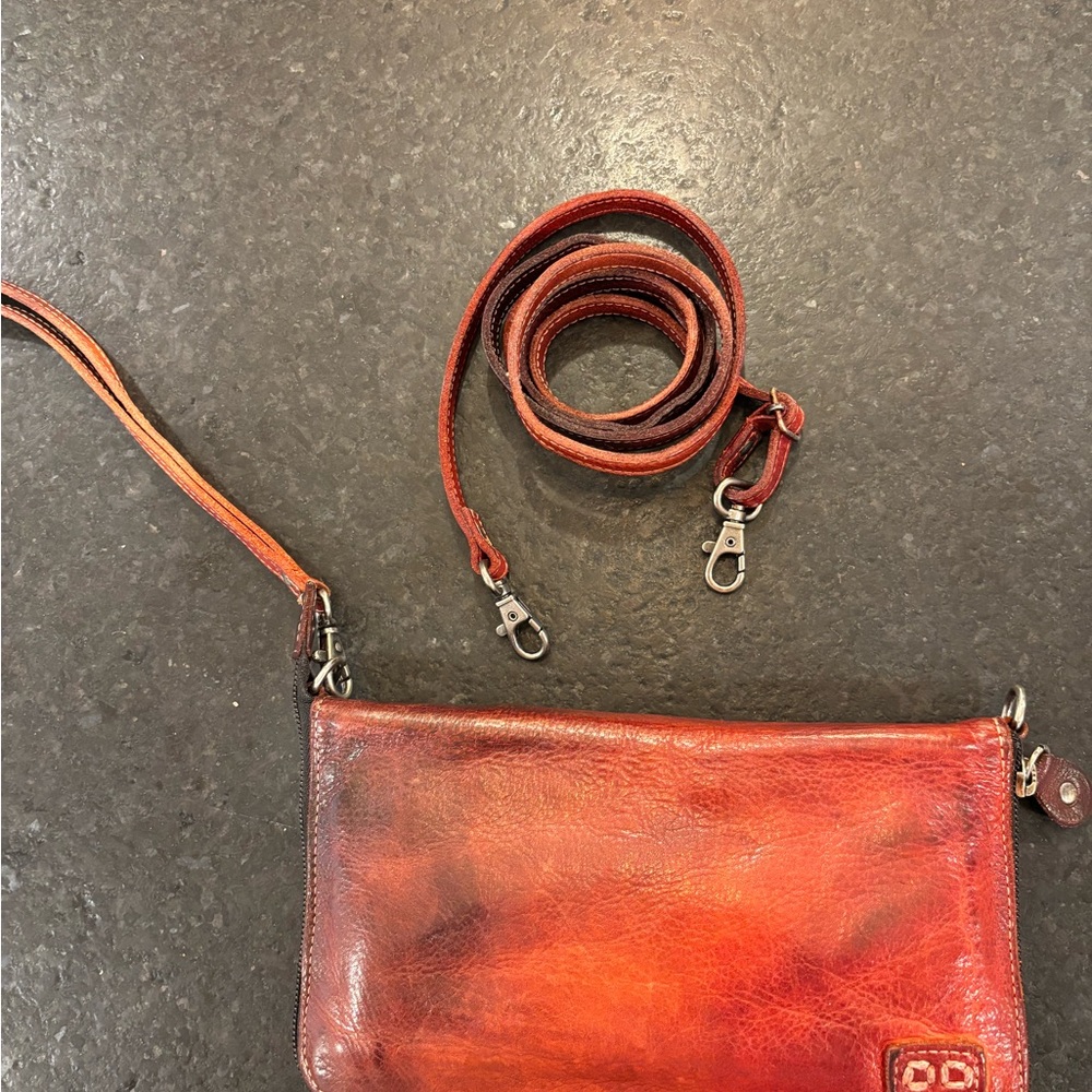Bed Stu Templeton II Red Leather wristlet